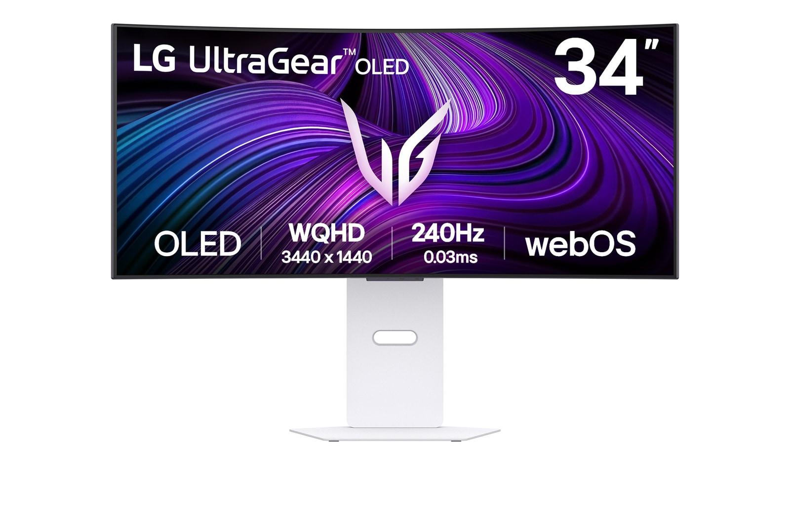 Skærm til gaming LG UltraGear 34" OLED WQHD 240 Hz (hvid)