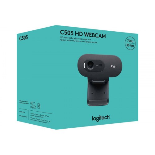Webkamera Logitech C505 720p med mikrofon og USB-kabel