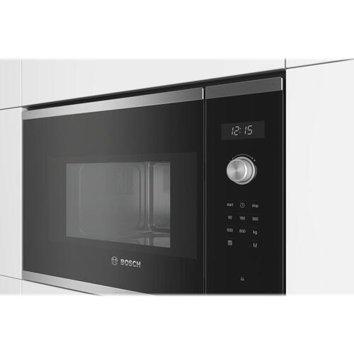Mikrobølgeovn til indbygning Bosch Serie 6 BFL524MS0, rustfrit stål, 20 l, 800 W