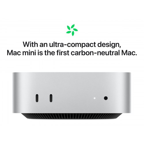 Stationær PC Apple Mac mini M4 16 GB/256 GB – sølv