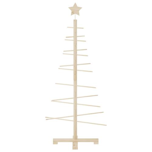 Dekorativt juletræ 125 cm massivt fyrretræ