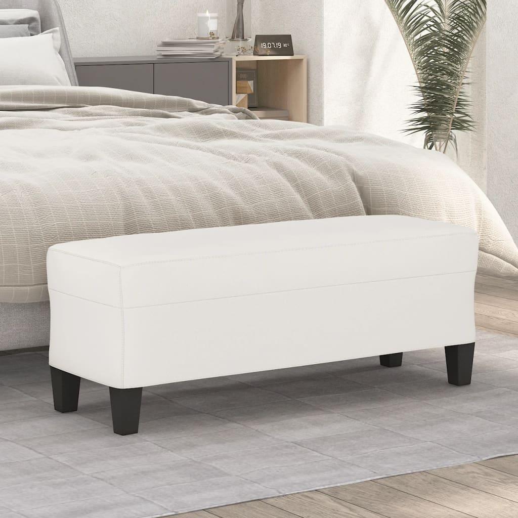 Bænk i mikrofiberstof - 100 × 35 × 41 cm, beige