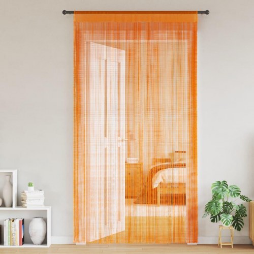Trådgardiner 2 stk. - 100 × 250 cm - orange snoregardin