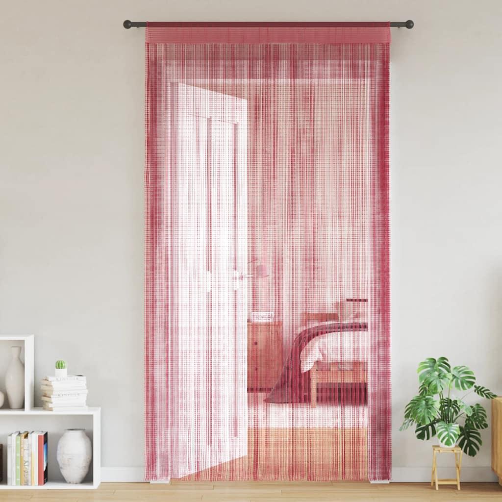 Trådgardiner 2 stk. 100×250 cm - lyserød snoregardin