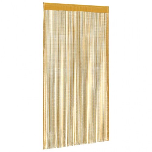 Trådgardiner - 2 stk. 100×250 cm - gylden snoregardin