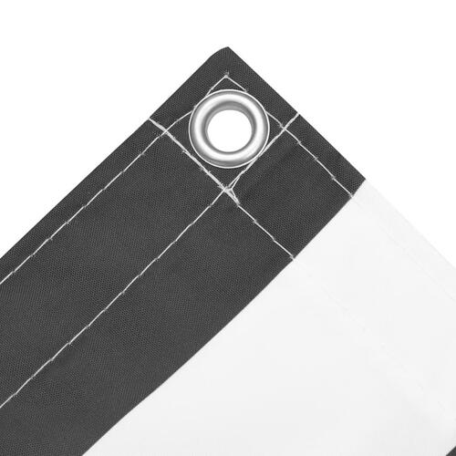 Altanafskærmning 90x300 cm oxfordstof antracitgrå og hvid