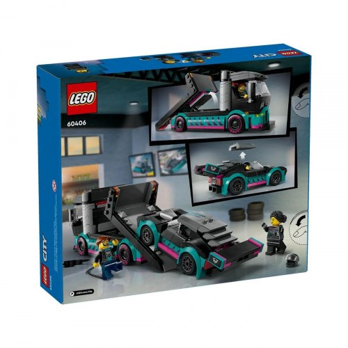 LEGO City 60406 racerbil og autotransporter playset