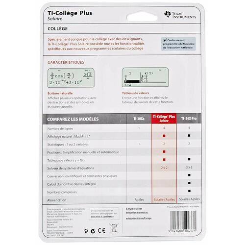 Videnskabelig lommeregner Texas Instruments TI-College Plus - blå