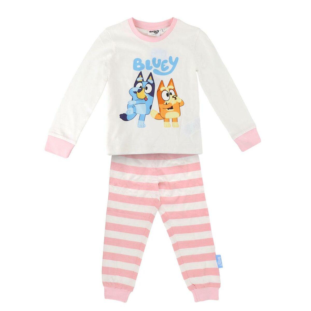 Børnepyjamas Bluey Beige 4 år 100 Bomuld