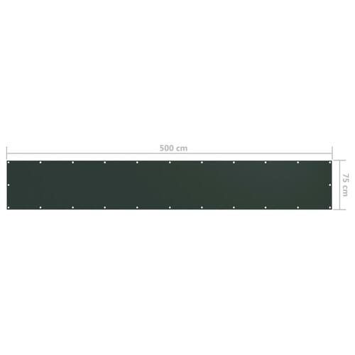 Altanafskærmning 75x500 cm oxfordstof mørkegrøn