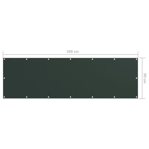 Altanafskærmning 90x300 cm oxfordstof mørkegrøn
