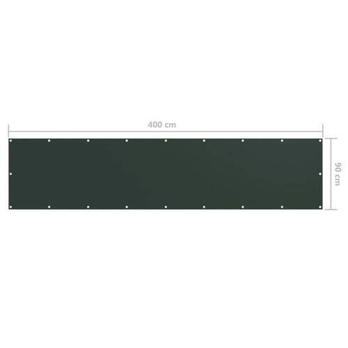 Altanafskærmning 90x400 cm oxfordstof mørkegrøn