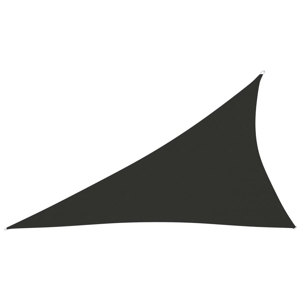 Solsejl 4x5x6,4 m trekantet oxfordstof antracitgrå