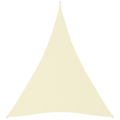 Solsejl 3x4x4 m trekantet oxfordstof cremefarvet