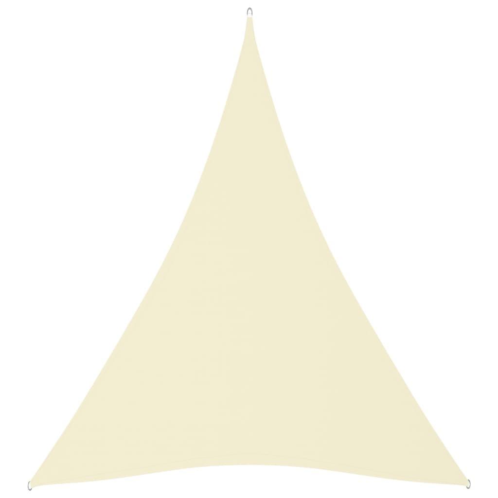 Solsejl 5x7x7 m trekantet oxfordstof cremefarvet