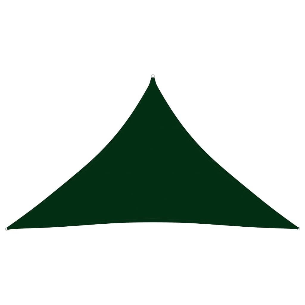 Solsejl 2,5x2,5x3,5 m trekantet oxfordstof mørkegrøn