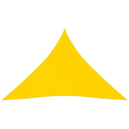 Solsejl 5x7x7 m trekantet oxfordstof gul