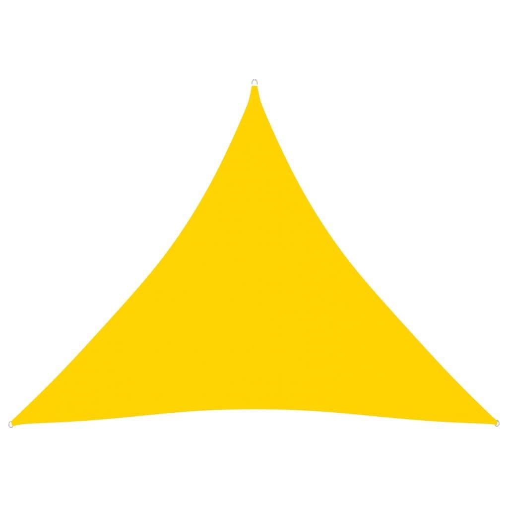 Solsejl 6x6x6 m trekantet oxfordstof gul