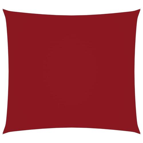 Solsejl 3x3 m firkantet oxfordstof rød