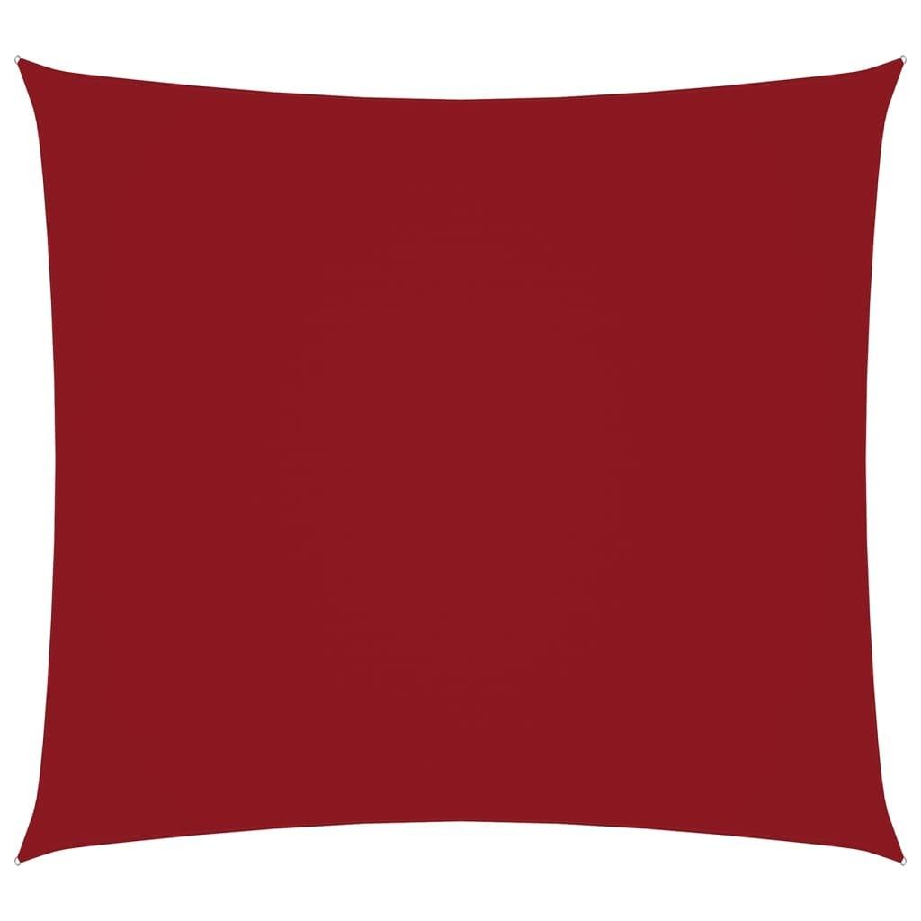 Solsejl 3x3 m firkantet oxfordstof rød