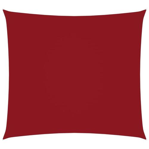 Solsejl 3,6x3,6 m oxfordstof firkantet rød