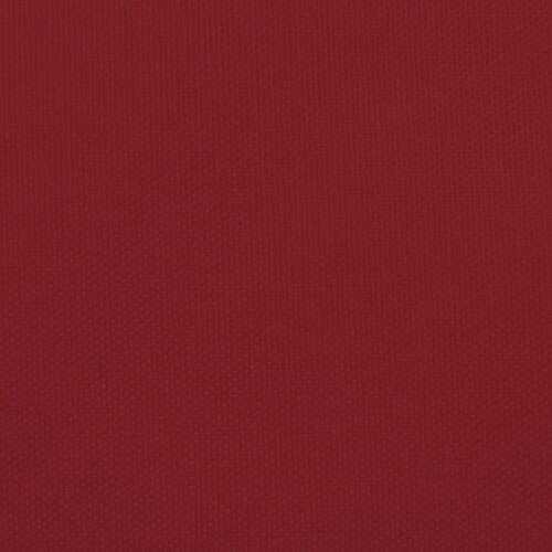 Solsejl 3,6x3,6 m oxfordstof firkantet rød