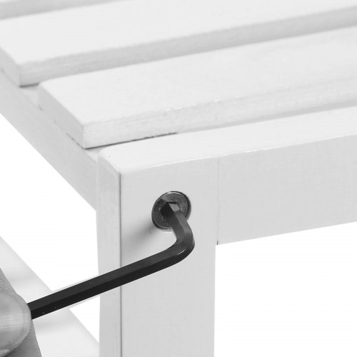 Hylde med 3 niveauer justerbar, væg- eller fritstående, 60 × 15 × 54 cm, hvid