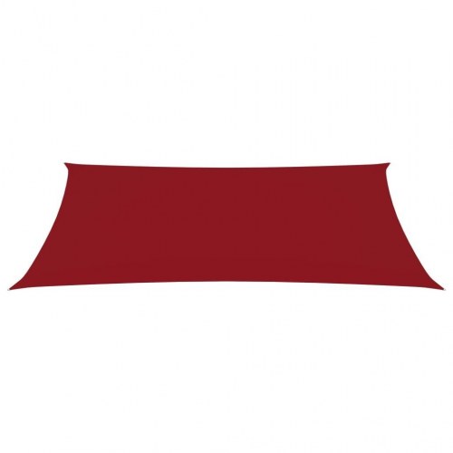 Solsejl 2 × 4,5 m rektangulært - oxfordstof, rød