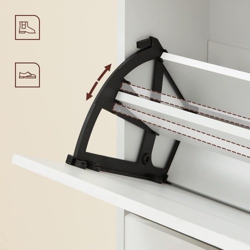 Skoskab med 2 rum 60 × 24 × 102 cm, hvid