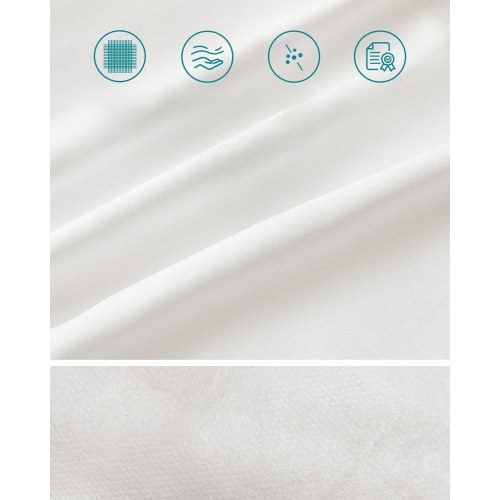 Hovedpuder 40 × 80 cm sæt med 2, 800 g fyld, blød børstet polyester, vaskbar 60 °C, inkl. opbevaringspose – Cloud White