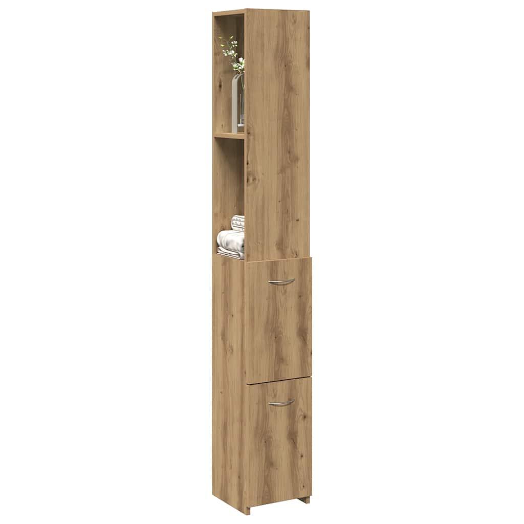 Badeværelsesskab 25X26,5X170 Cm Konstrueret Træ - artisan eg
