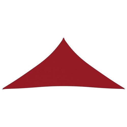 Solsejl 3x3x3 m oxfordstof trekantet rød