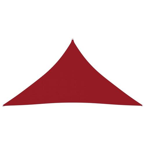 Solsejl 5x6x6 m trekantet oxfordstof rød