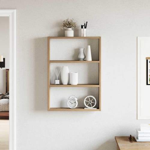 Væghylde 43x9x60 cm konstrueret træ kunsteg