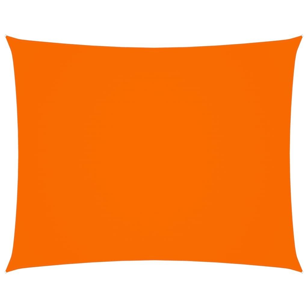 Solsejl 6x7 m rektangulær oxfordstof orange