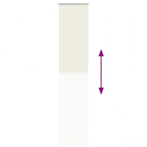Mørklægningsrullegardin 60×230 cm - stofbredde 55,7 cm, råhvid polyester