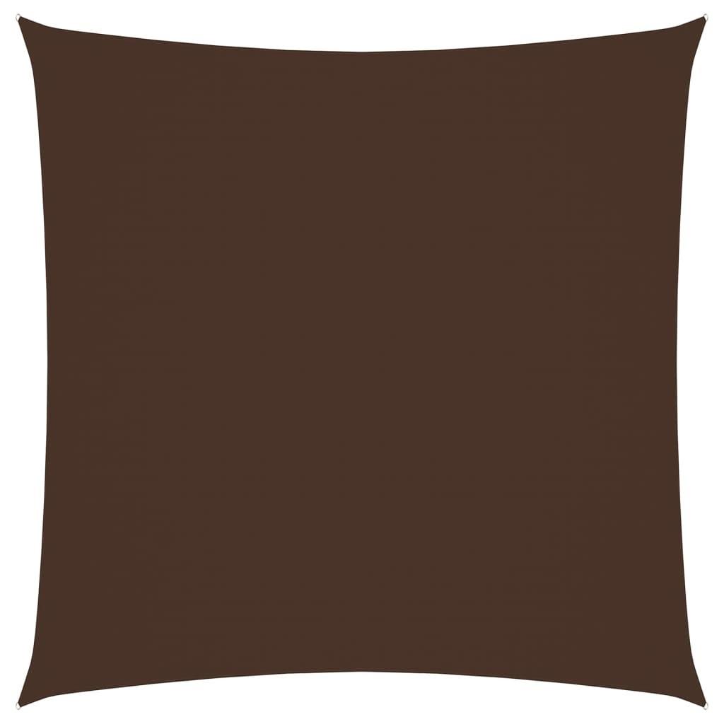 Solsejl 3x3 m firkantet oxfordstof brun