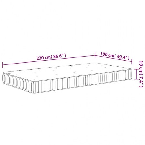 Springmadras med pocketfjedre 100×200 cm - medium fast