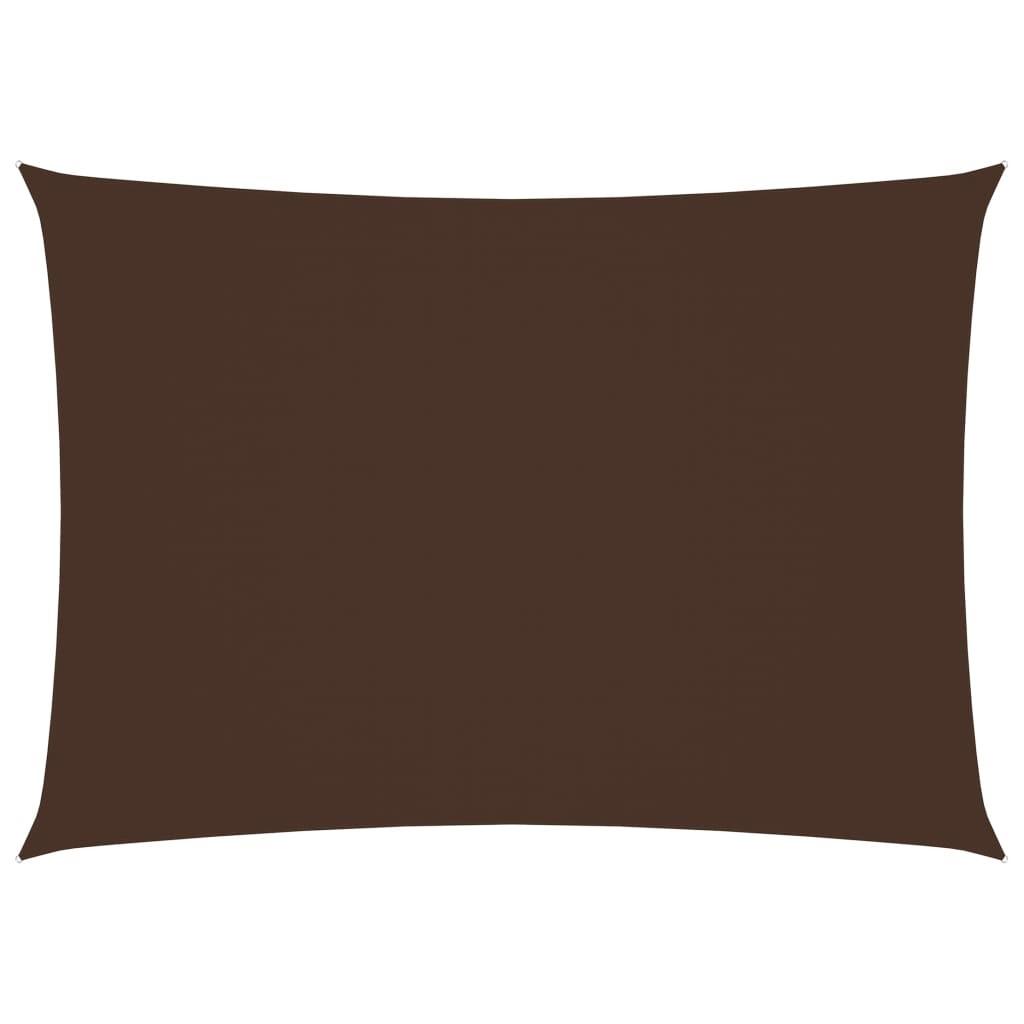 Solsejl 2x4,5 m rektangulær oxfordstof brun