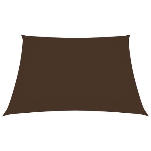 Solsejl 2,5x3 m rektangulær oxfordstof brun
