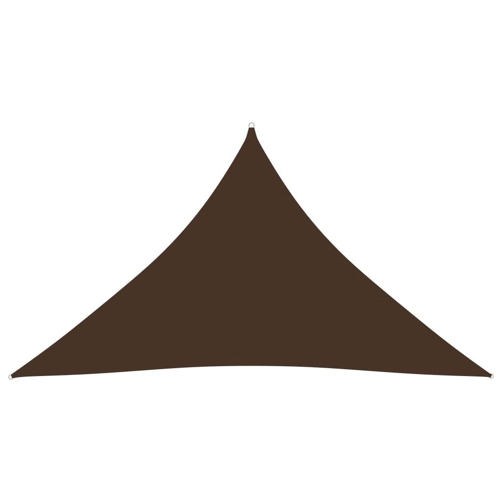 Solsejl 2,5x2,5x3,5 m trekantet oxfordstof brun