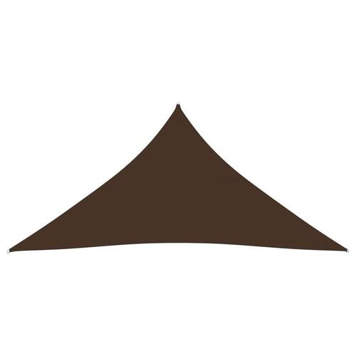 Solsejl 3,6x3,6x3,6 m oxfordstof trekantet brun