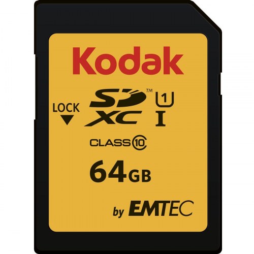 MicroSD-hukommelseskort med adapter Kodak 64 GB UHS-I Class 10