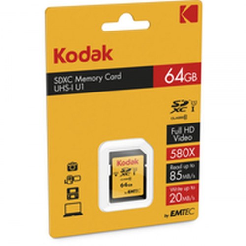 MicroSD-hukommelseskort med adapter Kodak 64 GB UHS-I Class 10