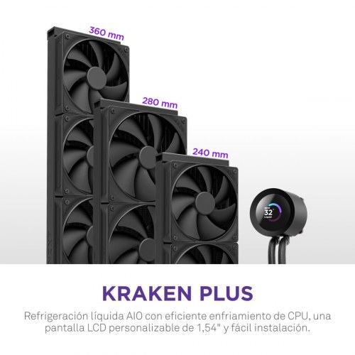 Vandkøling til PC NZXT - 360 mm, sort