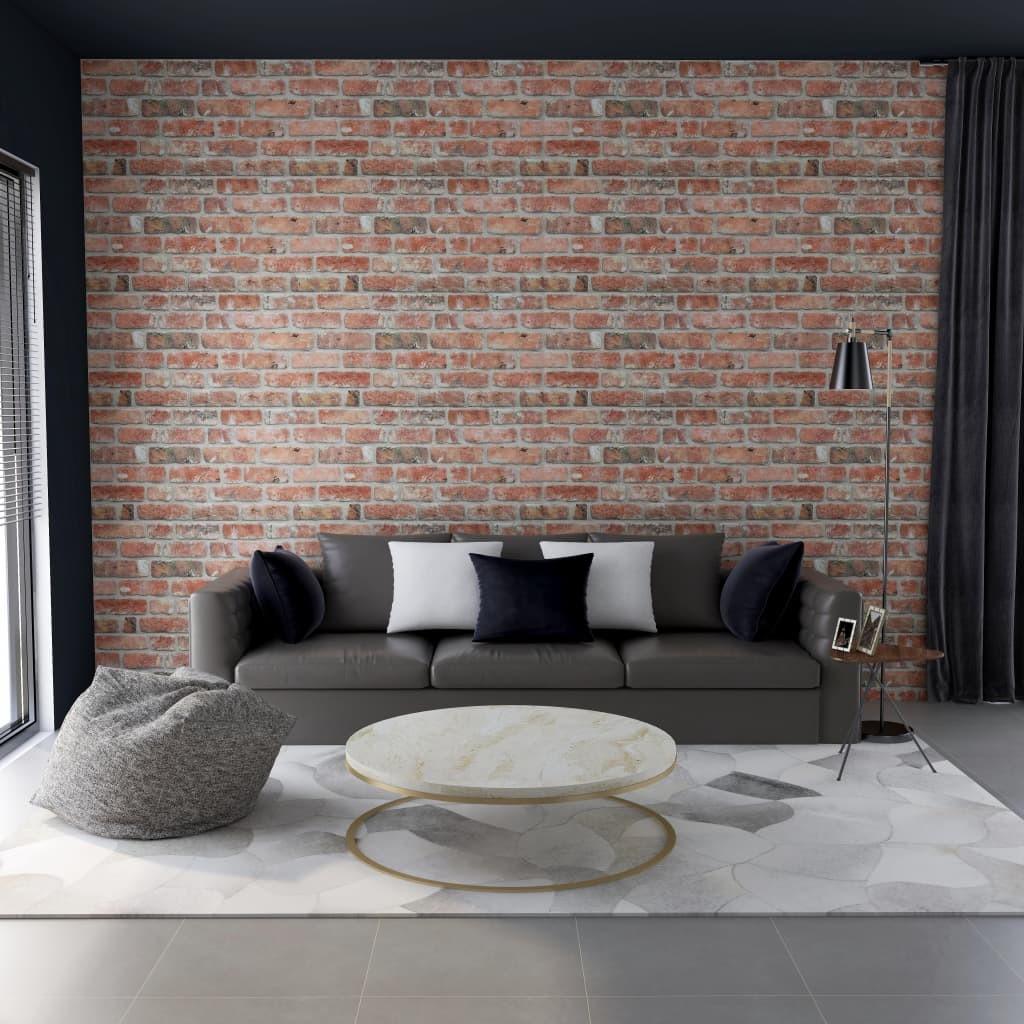 3d Vægpaneler 11 Stk. Eps Murstensdesign Rød