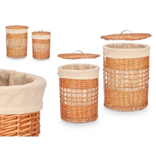 Kipit vasketøjskurve i naturflet - sæt med 2