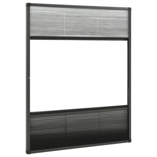 Plisseret insektnet til vinduer aluminium 60x80 cm med skygge