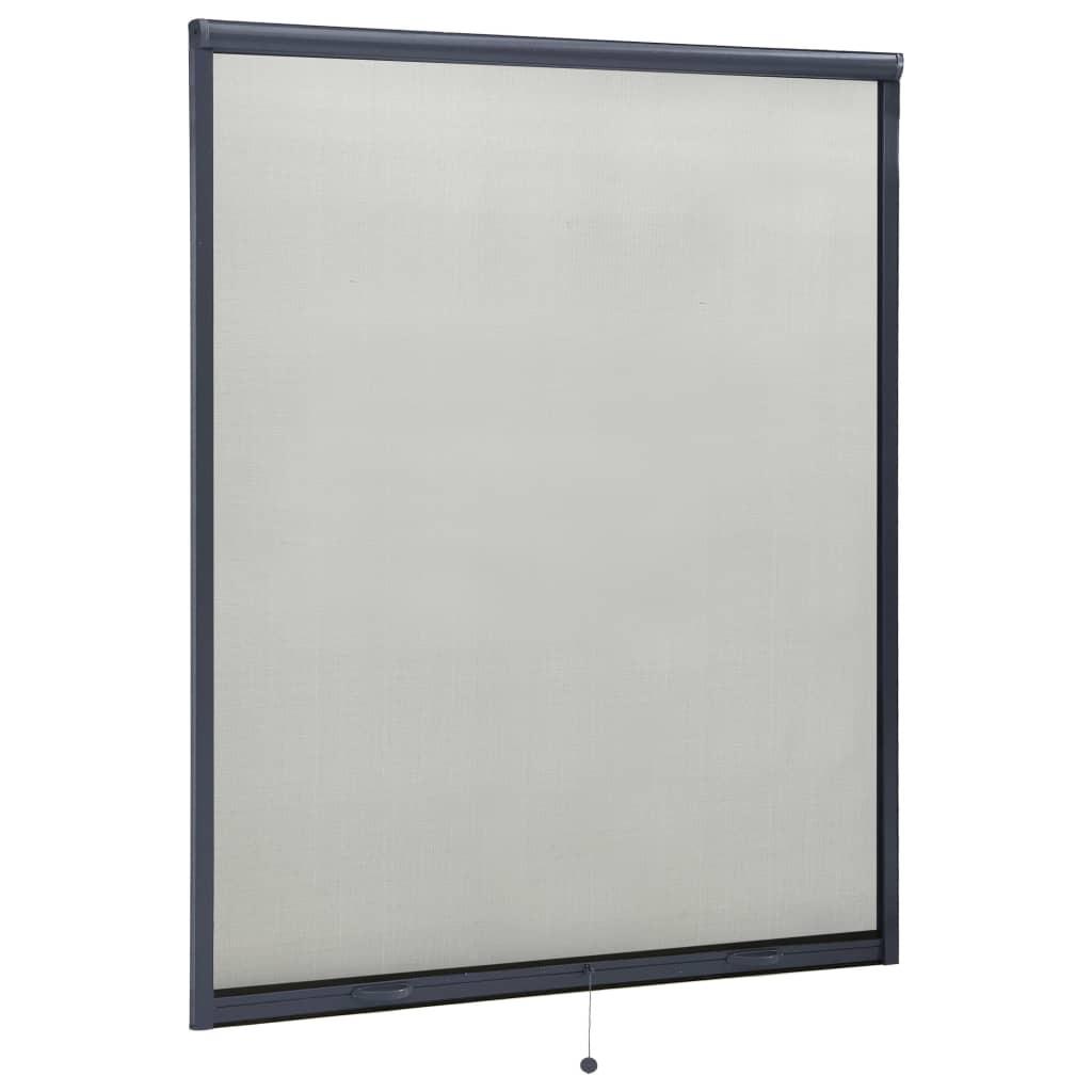 Nedrulleligt insektnet til vinduer 150x170 cm antracitgrå