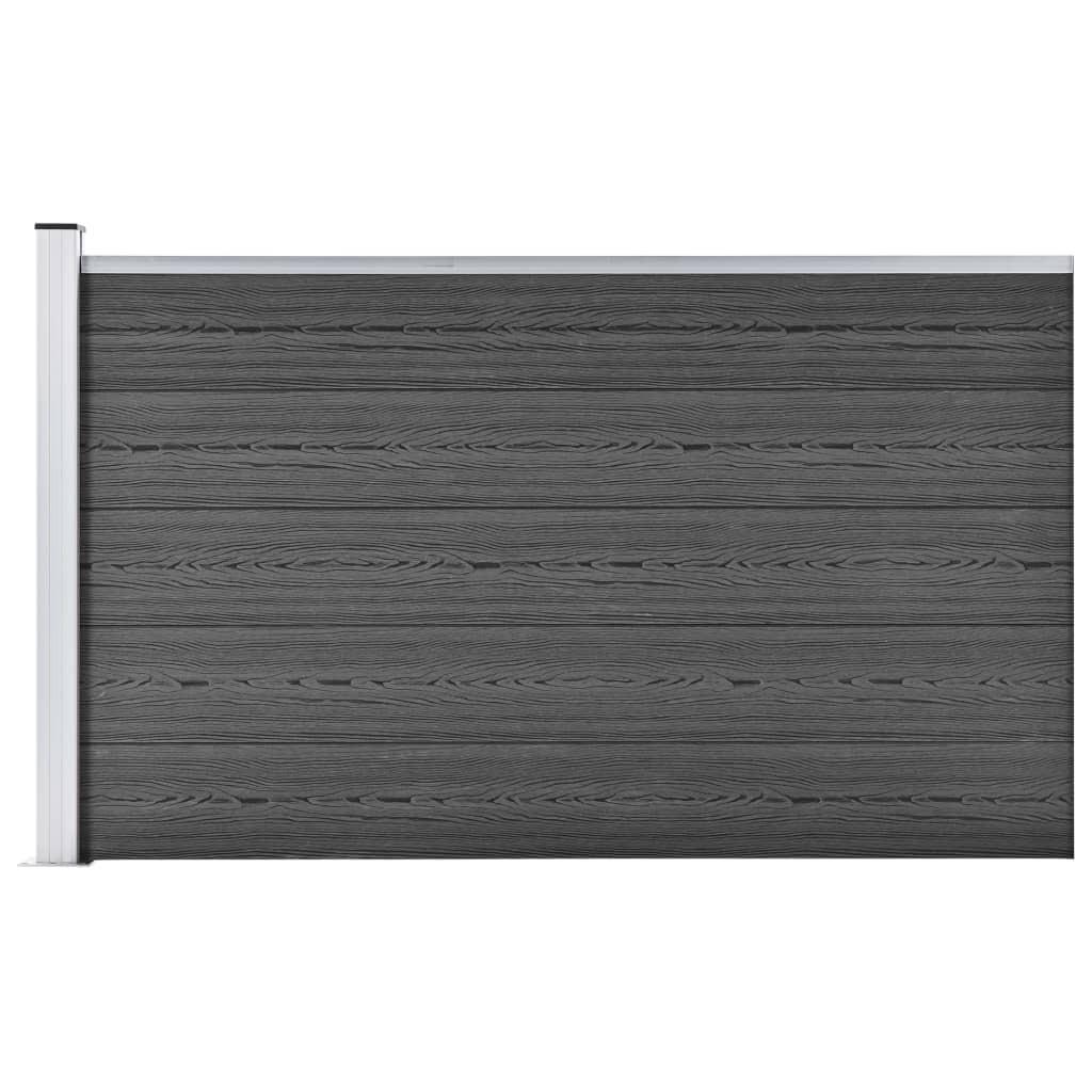 Hegnspanel 175x105 cm WPC sort